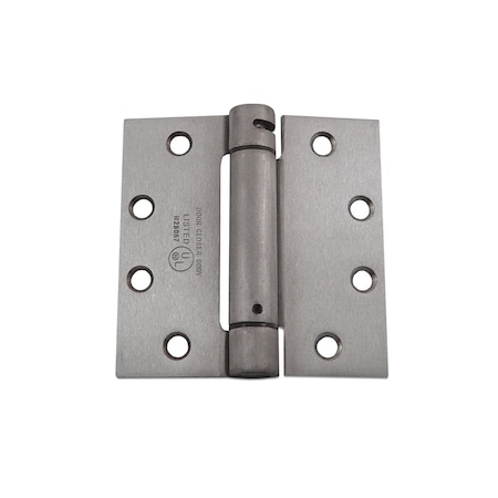 Design Hardware SH Hinge 4.5X4.5 UL Spring Hinge, 26D Satin Chrome DH-SH-4.5X4.5-26D